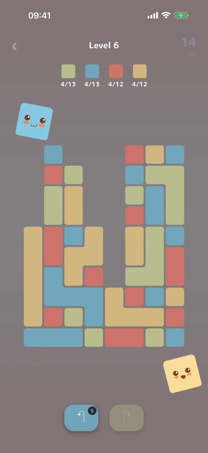 Blocks & Taps puzzle board