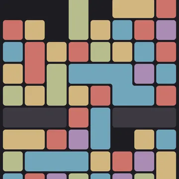 A board in the dark theme, softened pastels on a dark ground
