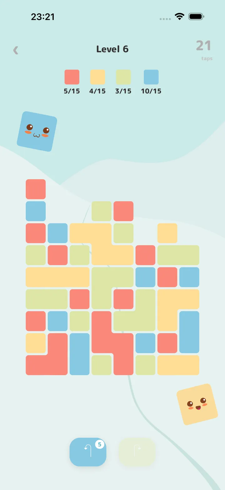 Blocks & Taps puzzle board
